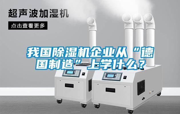 我國除濕機企業從“德國制造”上學什么？