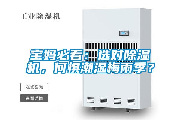 寶媽必看：選對(duì)除濕機(jī)，何懼潮濕梅雨季？
