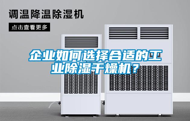 企業如何選擇合適的工業除濕干燥機？