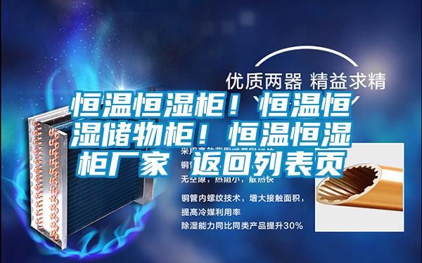 恒溫恒濕柜！恒溫恒濕儲(chǔ)物柜！恒溫恒濕柜廠家 返回列表頁