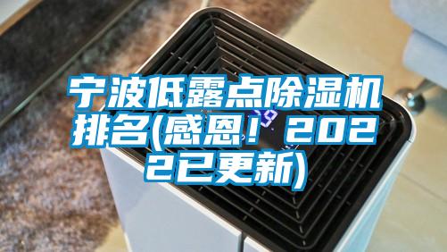 寧波低露點除濕機排名(感恩!2022已更新)